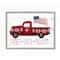 Stupell Industries Rustic Faith Family Freedom Patriotic Quote Americana Truck Framed Wall Art